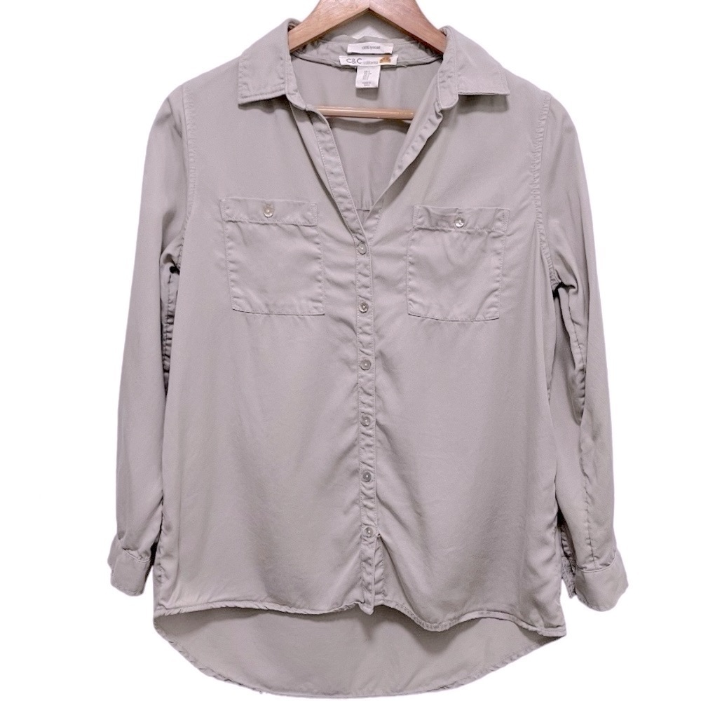 C&C California Long Sleeve 100% Lyocell Button Down Shirt Size Small